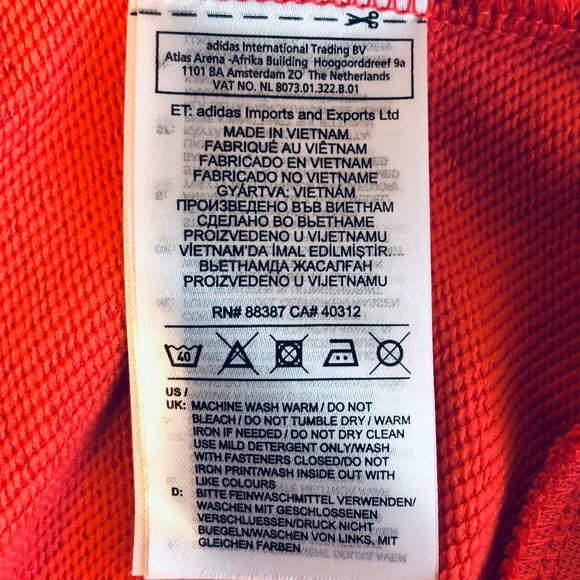 Like new! Adidas full zip hoodie Coral-XS - Picture 7 of 11